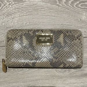 Michael Kors snakeskin large wallet